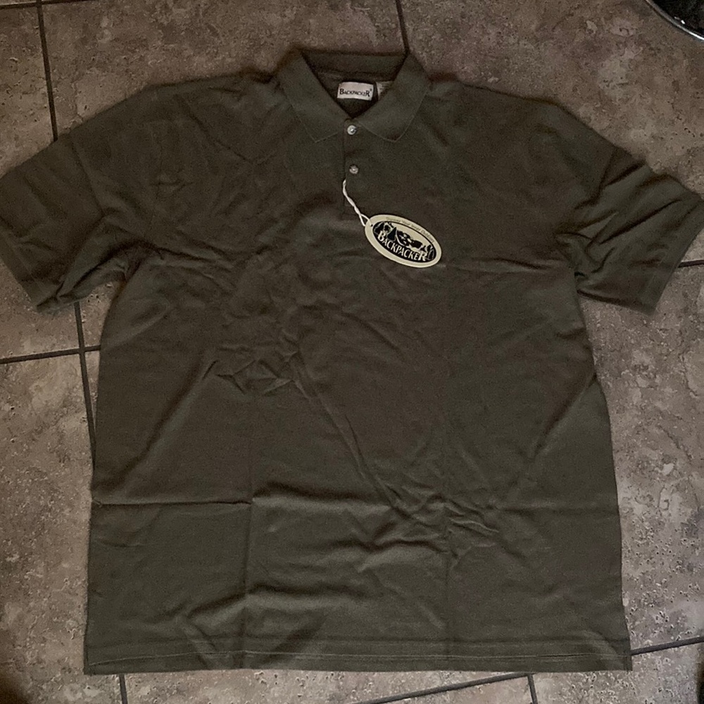 Backpacker Polo Style Shirt NWT 2XL Color Moss